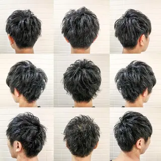 ショート カラー パーマ メンズ 看板犬がお出迎え◎ 初めてでも安心◎のヘアスタイル