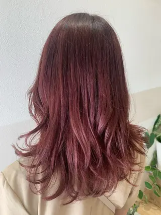 セミロング カラー hub hair レイヤー/透明感のヘアスタイル