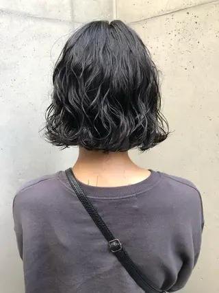ショート パーマ ロングパーマ木村 ボブパーマのヘアスタイル