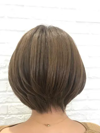 ショート 傷んだ髪をサラサラに 曲がる縮毛矯正◎高岡のヘアスタイル