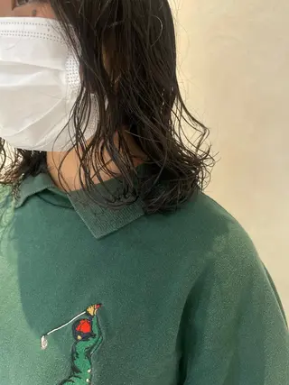 ミディアム パーマ 若林 良のヘアスタイル
