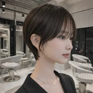ショート カラー 《髪質改善✖️レイヤ ー🩶》ナオヤのヘアスタイル