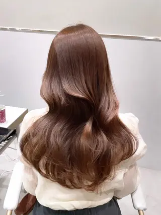 ロング カラー ヘアアレンジ 🤎小顔レイヤー /ベージュ🤎友香のヘアスタイル