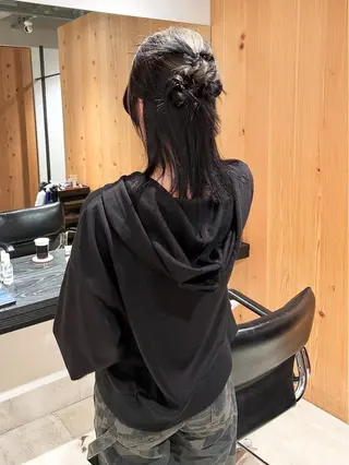 セミロング カラー スキバサミを使わない カット🌼唯🌼のヘアスタイル