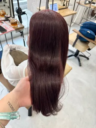 ロング カラー ブリーチなしwカラー /艶カラー/oukaのヘアスタイル