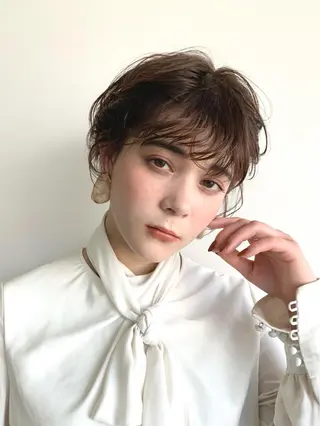 ショート 🌿似合わせ透明感 カラー松本朋幸🌿のヘアスタイル