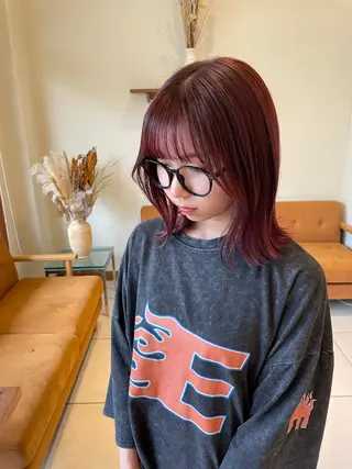 ミディアム 似合わせヘア🤎透明 感カラー🤎MIKAのヘアスタイル