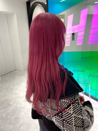 ロング カラー 🤍💕ブリーチカラ ーAyaka💕🤍のヘアスタイル