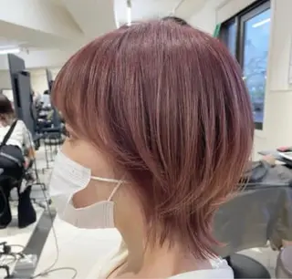 ショート カラー ウルフ🦋顔まわり ❤︎ ͛MEIのヘアスタイル