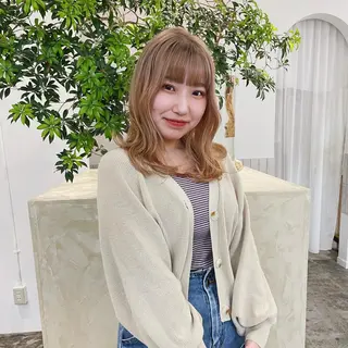 セミロング カラー スギヤマ ショウゴのヘアスタイル