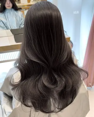ロング カラー 🇰🇷韓国風くびれ ヘア🇰🇷中村優大のヘアスタイル