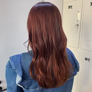 ロング カラー 烏丸/顔周りカット/ くびれヘア/奈実のヘアスタイル