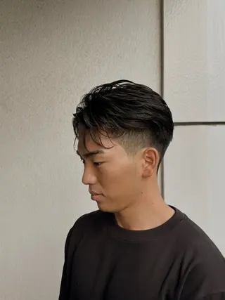 ショート カラー パーマ メンズ キッズ 葛西/barber/ 相山琉磨のヘアスタイル