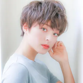 ショート カラー パーマ Lond re Maison.原宿のヘアスタイル