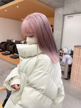 ミディアム カラー ヘアアレンジ ミニボブ/ブリーチ 🌈MISATOのヘアスタイル