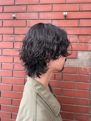 ミディアム パーマ メンズ 【柏メンズパーマ職人 】店長　KAZUMAのヘアスタイル