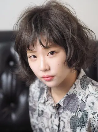 ショート カラー パーマ 坂本 直樹のヘアスタイル