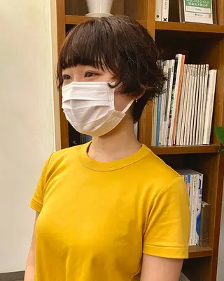 ショート パーマ 似合わせレイヤー/ パーマヘア/高倉のヘアスタイル