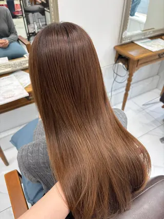 セミロング 髪質改善カラー✨ るな🕊🫧のヘアスタイル