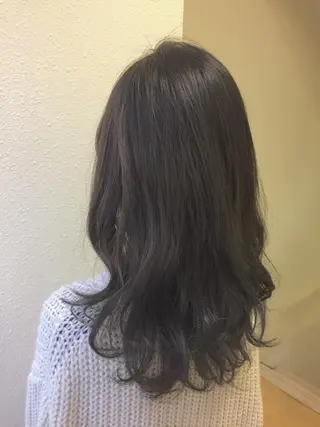 ロング カラー クボキ サヤのヘアスタイル