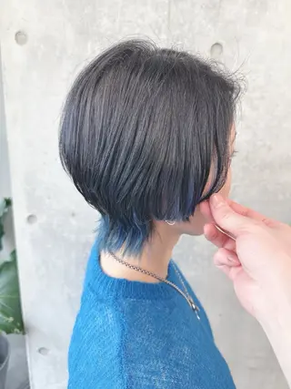 ショート カラー ボブ/ゆるふわ ボブパーマ/とういのヘアスタイル