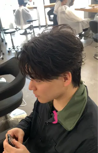 ショート パーマ メンズ 🩵韓国スタイル特化 🩵西澤結羽のヘアスタイル