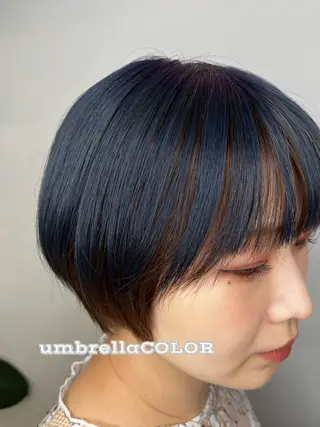 ショート カラー ヘアアレンジ メンズ 二ヶ月綺麗なデザイン カット/星野六三四のヘアスタイル