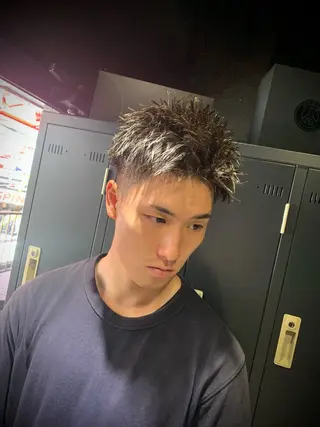 ショート メンズ メンズパーマ/難波/ 心斎橋　室園亮佑のヘアスタイル