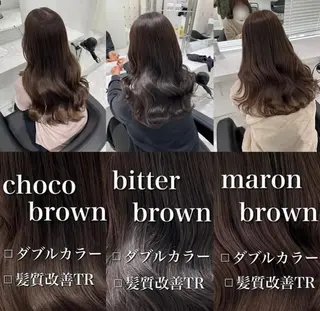 カラー 🤍ブリーチなし ブラウンhimi🤍のヘアスタイル