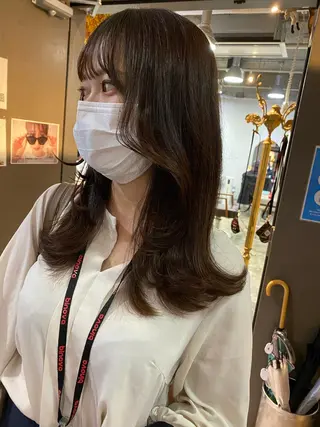 セミロング カラー Pia ツボイ ケイタのヘアスタイル