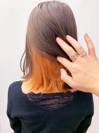 ミディアム カラー 【ヘアケア特化型】 newi天王寺のヘアスタイル