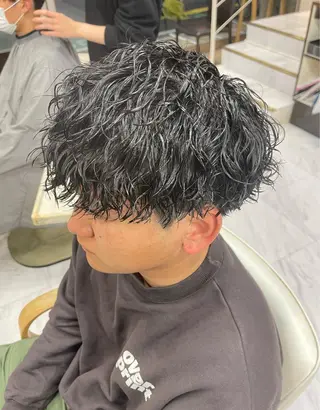 ショート パーマ メンズ 🌻メンズカット 落合諒🌻のヘアスタイル