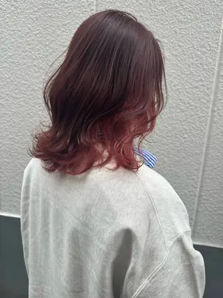 ミディアム 若山 敦のヘアスタイル
