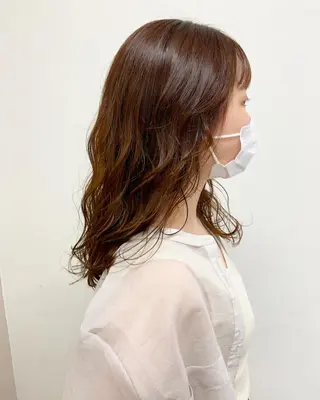 セミロング カラー 肌に馴染むカラー 梅田・増田のヘアスタイル