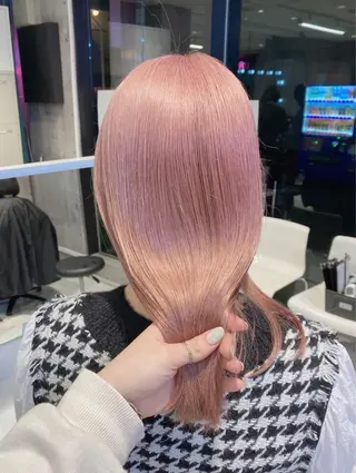 セミロング 🤍ムラ修正ブリーチ 🤍原宿/YUUのヘアスタイル