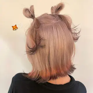 ミディアム ブリーチなしWカラー /SACHIKAのヘアスタイル