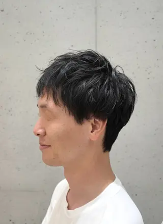 ショート キッズ 大人メンズパーマ /石川瑠青のヘアスタイル