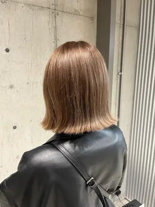 ミディアム カラー ヘアアレンジ ボブ×艶カラー 特化・リクト💥のヘアスタイル