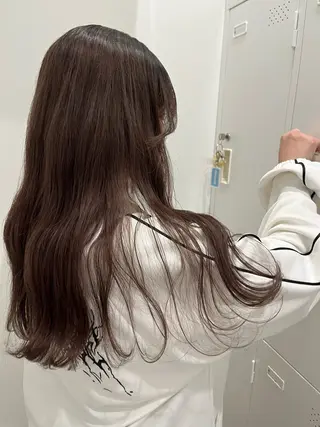 カラー sena⌇ベージュ⌇ ブリーチなしWカラーのヘアスタイル