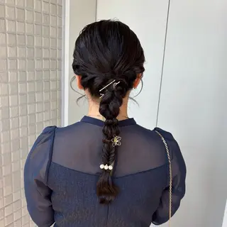 ヘアアレンジ 艶感カラー/オリーブ アレンジ：♡のヘアスタイル