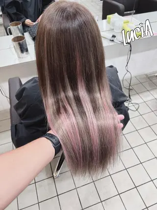 ロング カラー LuciA/エクステ カラーのヘアスタイル
