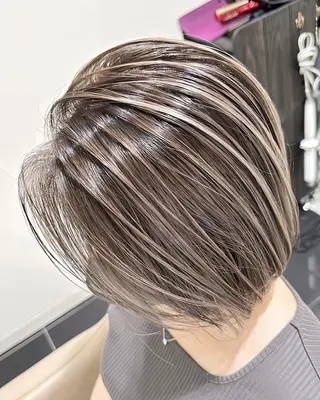 セミロング カラー ＡＳＨ大宮/ブリーチ 髪質改善/カラーのヘアスタイル