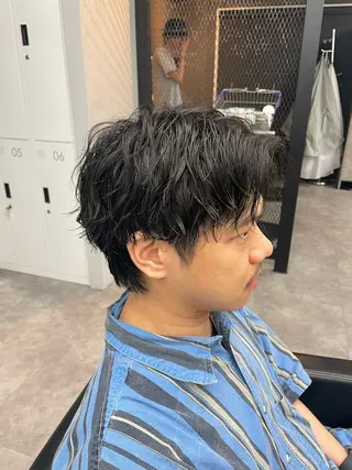 ショート パーマ メンズ 社会人向けパーマ 北千住No.1林和輝のヘアスタイル