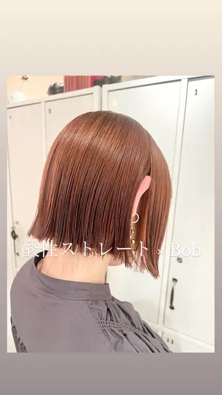 ショート カラー パーマ ハイライト/インナー /ブリーチ/レイヤーのヘアスタイル