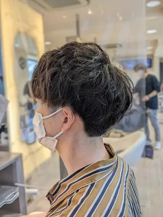 ショート パーマ メンズ 小川 健治✨のヘアスタイル