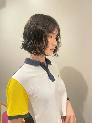 ショート パーマ CEINE loq ‪🍒なつきのヘアスタイル