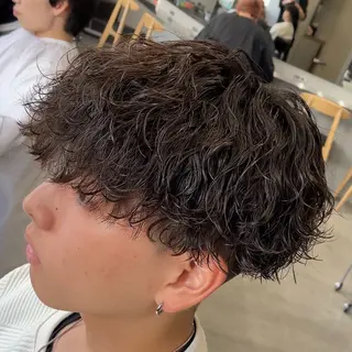 ミディアム パーマ ヘアアレンジ メンズ fifth 石川 凪のヘアスタイル
