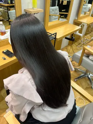 カラー ひなこ♡縮毛矯正/ 艶カラー🤍透明感のヘアスタイル