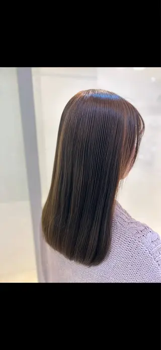 セミロング カラー 縮毛矯正/髪質改善/ 艶髪ササキナツミのヘアスタイル