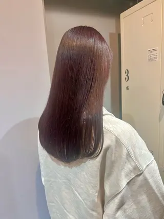 ロング カラー 縮毛矯正+モテカラー 🎀✨MIHOのヘアスタイル
